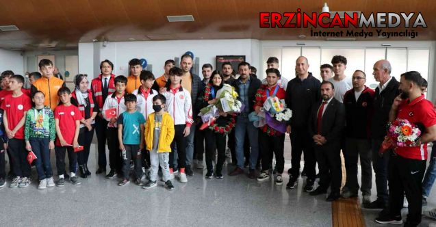 Avrupa şampiyonu milli güreşçi Kamaloğlu, Erzincan’da coşkuyla karşılandı