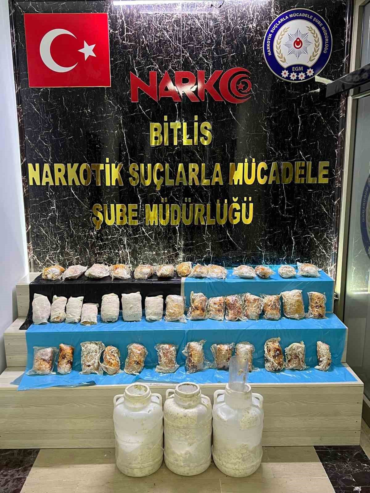 Bitlis’te 9 kilo 317 gram esrar ele geçirildi