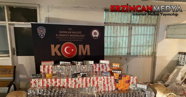 Erzincan’da 13 bin 160 paket kaçak sigara ele geçirildi