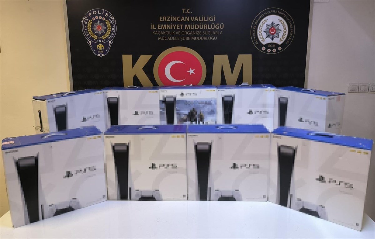 Erzincan’da 9 adet kaçak oyun konsolu ele geçirildi