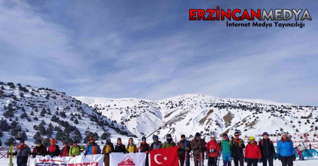 Erzincan’da dağ kayağı temel seviye eğitimi tamamlandı