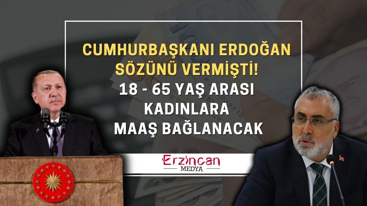Sözünü Cumhurbaşkanı Erdoğan vermişti! 18 – 65 yaş arası kadınlara oturdukları yerden maaş bağlanacak