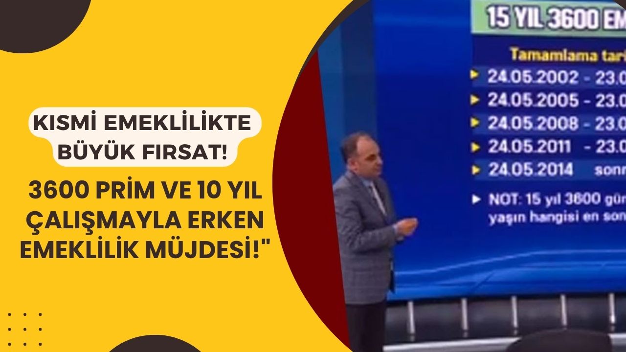 3600 Prim ve 10 Yıl Çalışma ile Erken Emeklilik Müjdesi!”